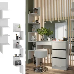 Eckregal Paolo Weiß 28 x 175.4 cm 2er Set Vicco