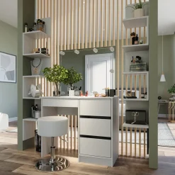 Eckregal Paolo Weiß 28 x 175.4 cm 2er Set Vicco