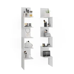 Eckregal Paolo Weiß 28 x 175.4 cm 2er Set Vicco