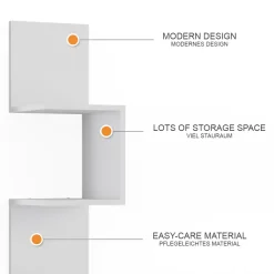Eckregal Paolo Weiß 28 x 175.4 cm 2er Set Vicco