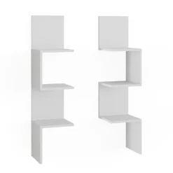 Eckregal Paolo Weiß 28 x 116.4 cm 2er Set Vicco