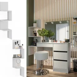 Eckregal Paolo Weiß 28 x 116.4 cm 2er Set Vicco