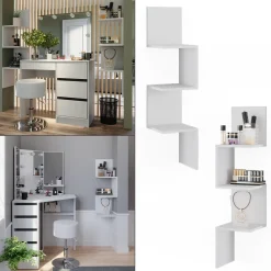 Eckregal Paolo Weiß 28 x 116.4 cm 2er Set Vicco