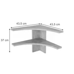Eckregal Roman Beton 43.5 x 37 cm Vicco