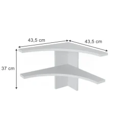 Eckregal Roman Weiß 43.5 x 37 cm Vicco