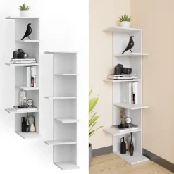 Eckregal Tera Weiß 37 x 140.1 cm Vicco