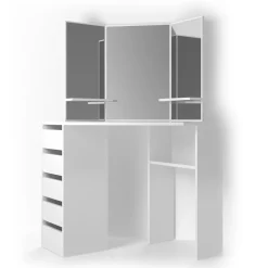 Eckschminktisch Arielle Weiß 110 cm Vicco