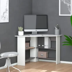 Eckschreibtisch Arion Weiß 90 x 90 cm Vicco