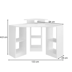 Eckschreibtisch Artur Weiß 94 x 94 cm Vicco
