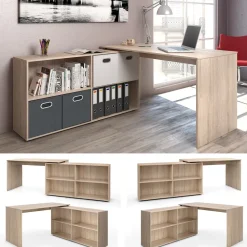 Eckschreibtisch FlexPlus Sonoma 137 x 60 cm Vicco