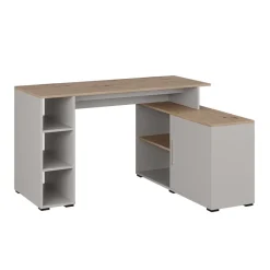 Eckschreibtisch Rudy Cashmere 135 x 110 cm mit Regalen Vicco