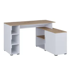 Eckschreibtisch Rudy Weiß/Artisan 135 x 110 cm mit Regalen Vicco