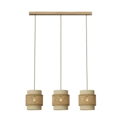 3er Pendelleuchte Morten Creme 70 x 120 cm Vicco