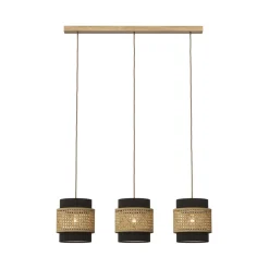 3er Pendelleuchte Morten Schwarz 70 x 120 cm Vicco