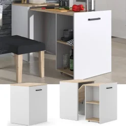 Esstisch Adam Greige/Artisan 60 x 50.4 cm ausziehbar Vicco