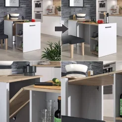 Esstisch Adam Greige/Artisan 60 x 50.4 cm ausziehbar Vicco