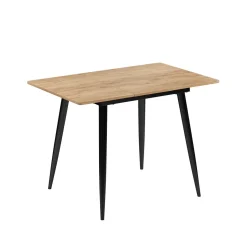 Esstisch Beaver Schwarz/Goldkraft Eiche 80 x 70 cm ausziehbar Vicco