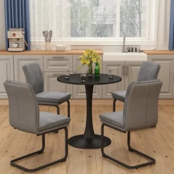 Esstisch Carl Schwarz 70 x 70 cm Vicco