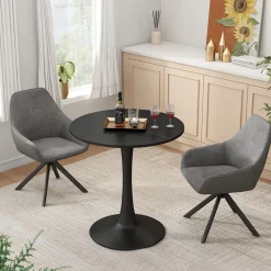 Esstisch Carl Schwarz 70 x 70 cm Vicco