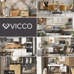 Esstisch Carl Schwarz 60 x 60 cm Vicco