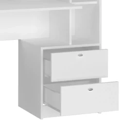 Esstisch Denton Weiß 136 x 55 cm mit 2 Schubladen Vicco