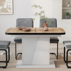 Esstisch Fenaro Goldkraft Eiche/Weiß 120 x 80 cm ausziehbar Vicco