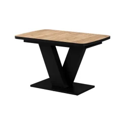 Esstisch Fenaro Goldkraft Eiche/Schwarz 120 x 80 cm ausziehbar Vicco