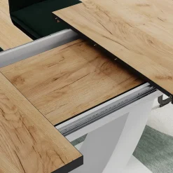 Esstisch Fenaro Goldkraft Eiche/Weiß 120 x 80 cm ausziehbar Vicco