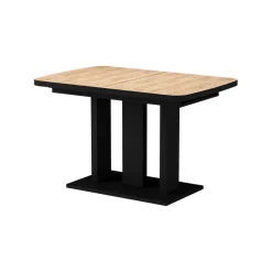 Esstisch Fenaro Goldkraft Eiche/Schwarz 120 x 80 cm 2 Teile Vicco