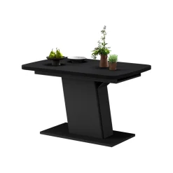 Esstisch Fenaro Schwarz 120 x 80 cm ausziehbar Vicco