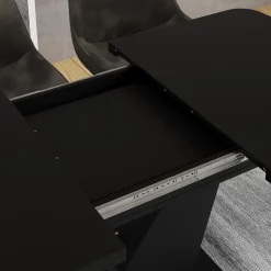 Esstisch Fenaro Schwarz 120 x 80 cm ausziehbar Vicco