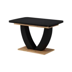 Esstisch Fenaro Schwarz/Goldkraft Eiche 120 x 80 cm ausziehbar Vicco