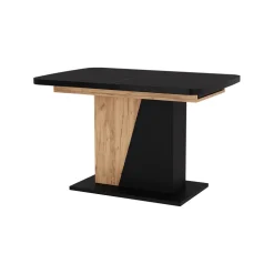 Esstisch Fenaro Schwarz/Goldkraft Eiche 120 x 80 cm ausziehbar Vicco