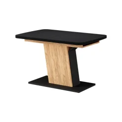 Esstisch Fenaro Schwarz/Goldkraft Eiche 120 x 80 cm ausziehbar Vicco