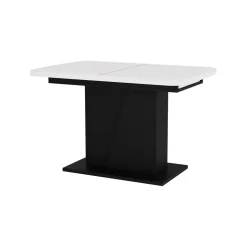Esstisch Fenaro Weiß/Schwarz 120 x 80 cm ausziehbar Vicco