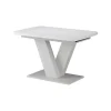 Esstisch Fenaro Weiß/Weiß 120 x 80 cm ausziehbar Vicco
