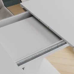 Esstisch Fenaro Weiß/Weiß 120 x 80 cm ausziehbar Vicco