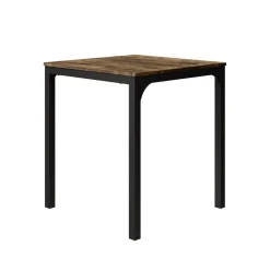 Esstisch Fyrk Schwarz/Eiche rustikal 70 x 70 cm Vicco