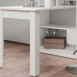 Esstisch Gael Weiß 70 x 122 cm mit 6 Fächern Vicco