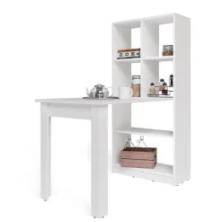 Esstisch Gael Weiß 70 x 122 cm mit 6 Fächern Vicco