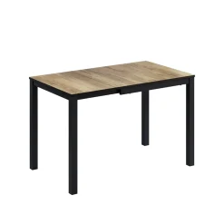 Esstisch Granny Eiche rustikal/Anthrazit 120 x 70 cm ausziehbar Vicco