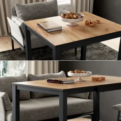 Esstisch Granny Eiche/Anthrazit 120 x 70 cm ausziehbar Vicco