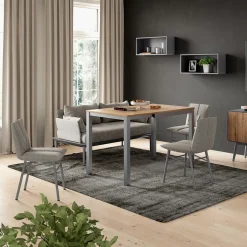 Esstisch Granny Eiche/Grau 120 x 70 cm ausziehbar Vicco