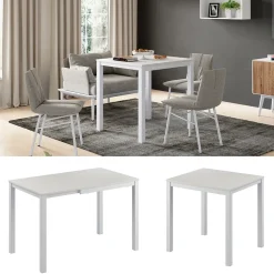 Esstisch Granny Weiß 120 x 70 cm ausziehbar Vicco