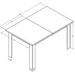 Esstisch Karlos Weiß 140 x 90 cm Vicco