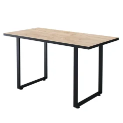 Esstisch Livorno Schwarz/Goldkraft Eiche 140 x 70 cm Vicco