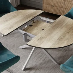 Esstisch Loyd Eiche rustikal/Grau 120 x 76.5 cm ausziehbar Vicco