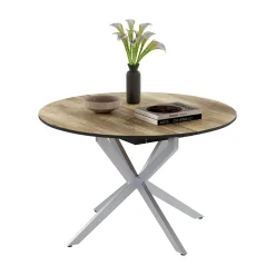 Esstisch Loyd Eiche rustikal/Grau 120 x 76.5 cm ausziehbar Vicco