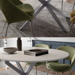 Esstisch Loyd Weiß/Grau 120 x 76.5 cm ausziehbar Vicco