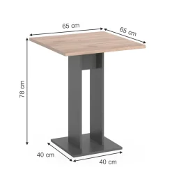 Esstisch Repose Anthrazit 65 x 65 cm Vicco